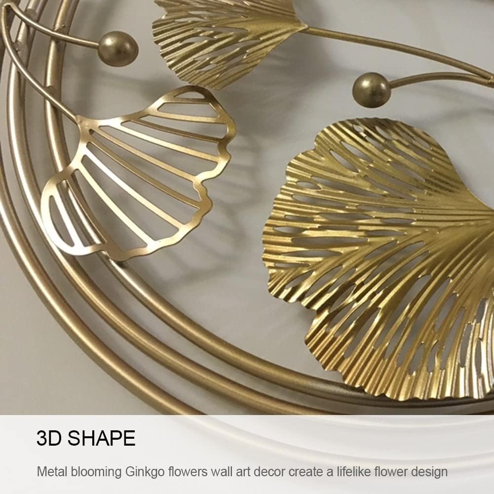 Golden Ginkgo Leaf Wall Sculpture