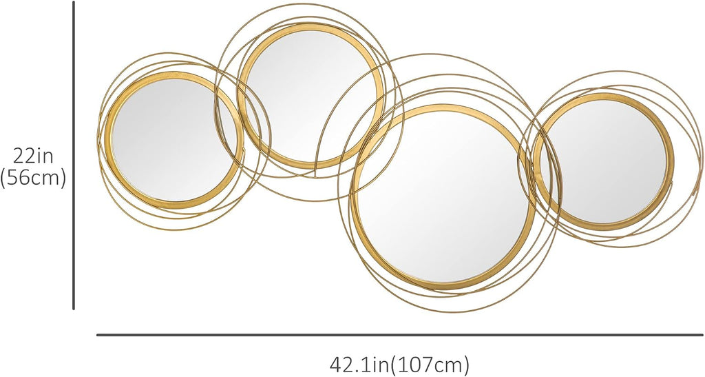 Gold Mirror Metal Wall Decor