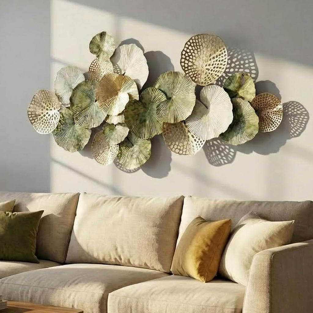 Modern Lotus Leaf Wall Sculpture
