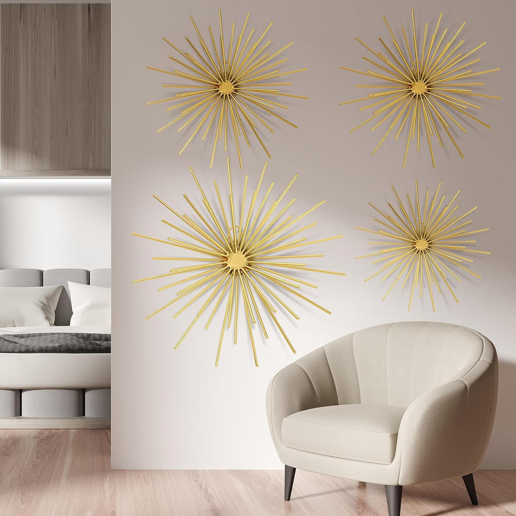 Gold Starburst Wall Decor Set