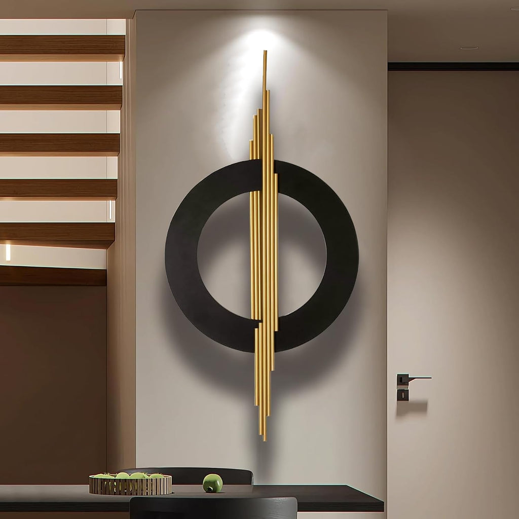 Black Gold Geometric Wall Decor
