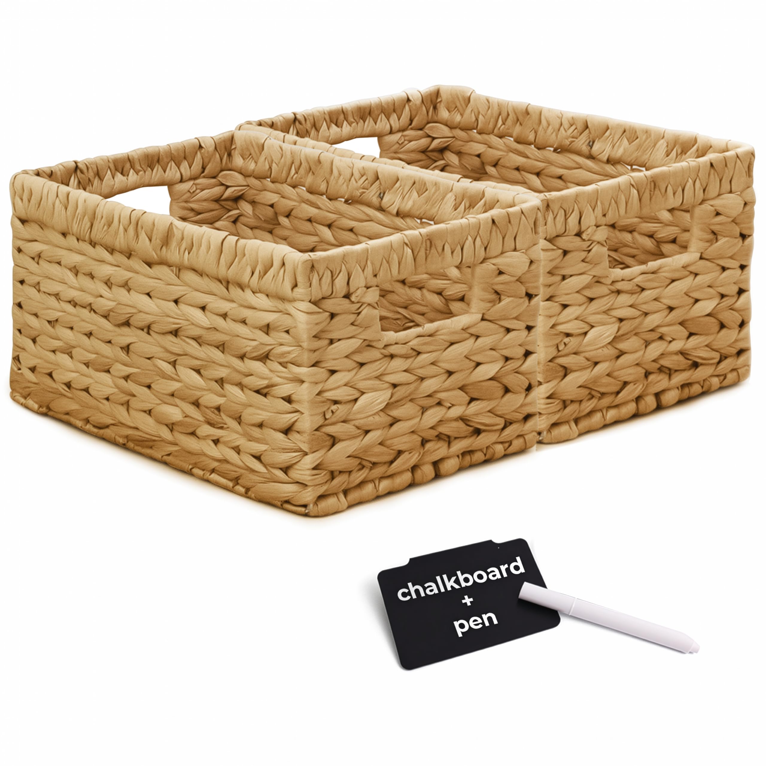 Handwoven Storage Baskets 2 Pack Home Organizer Containers