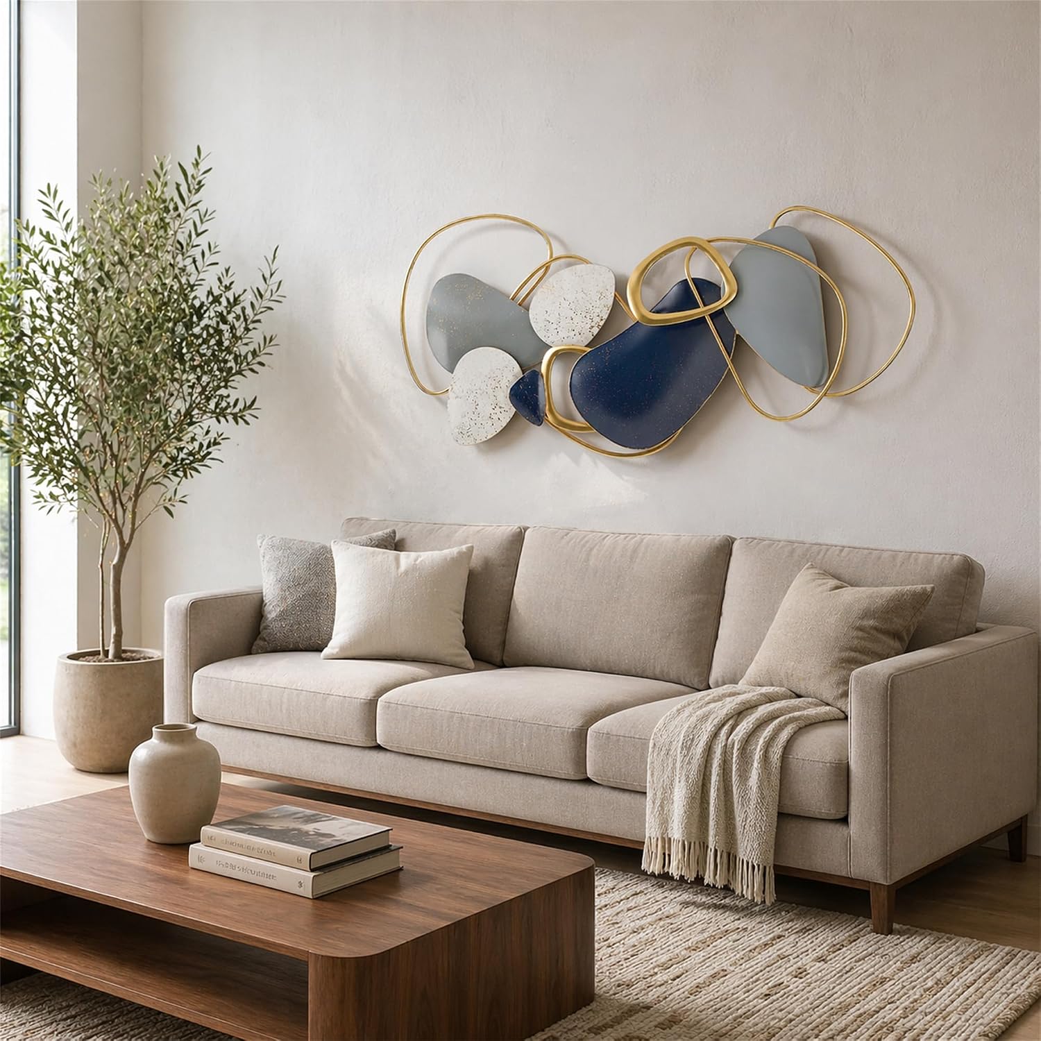 Layered Texture Metal Wall Art