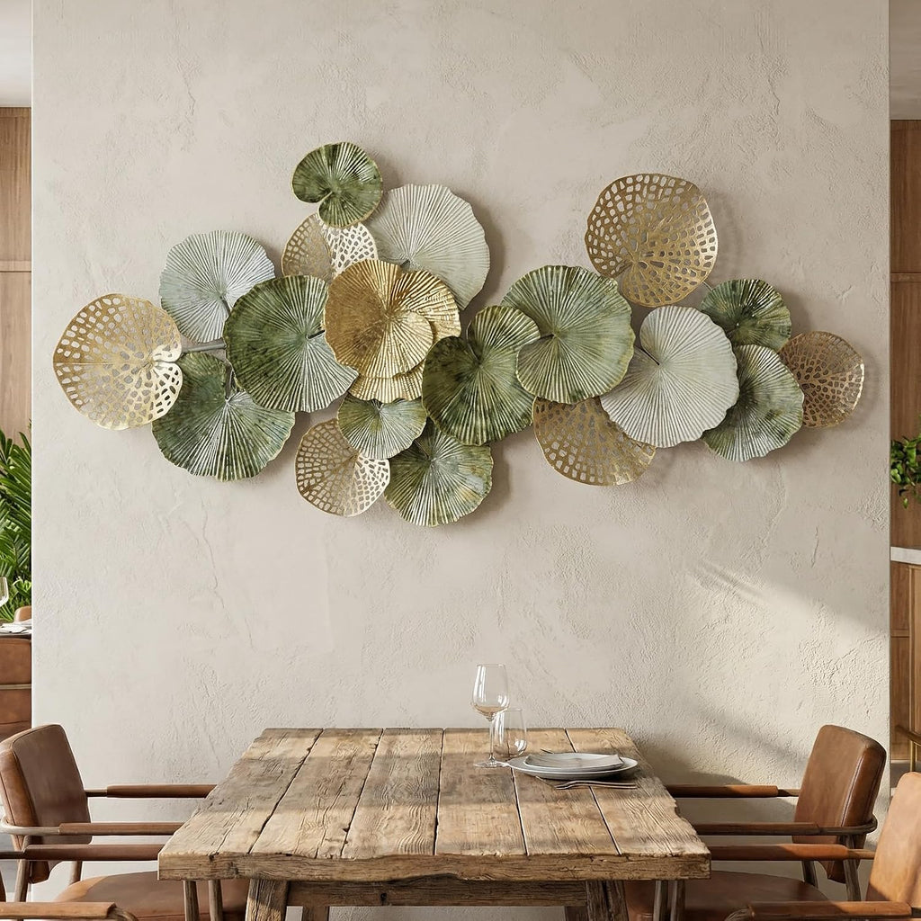Modern Lotus Leaf Wall Sculpture